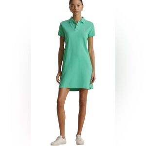 Polo by Ralph Lauren Mesh Green Mini Dress Size: L